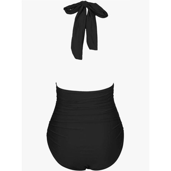 Cupshe Tummy Control Halter One Piece Swimsuit M - Picture 5 of 6